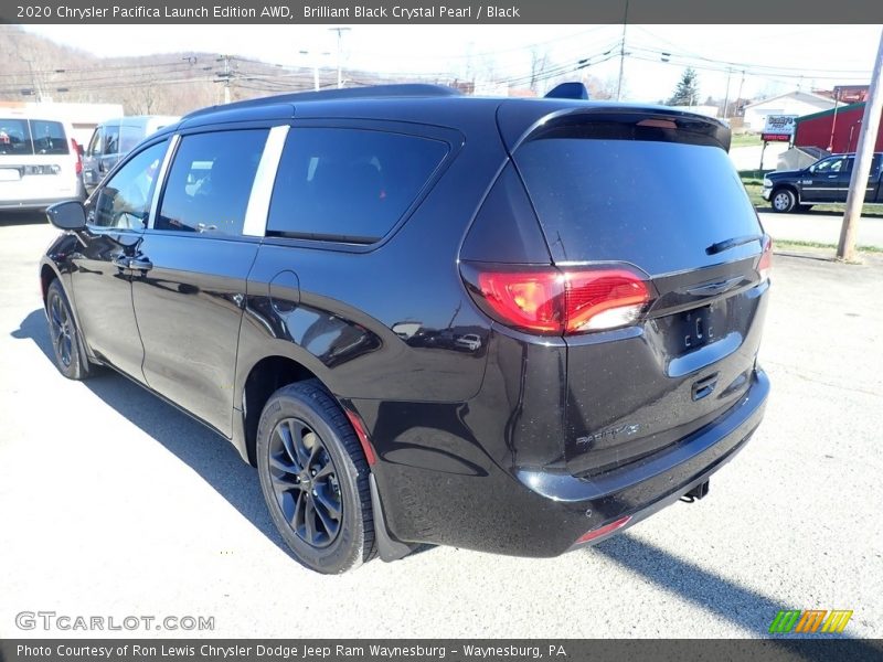 Brilliant Black Crystal Pearl / Black 2020 Chrysler Pacifica Launch Edition AWD