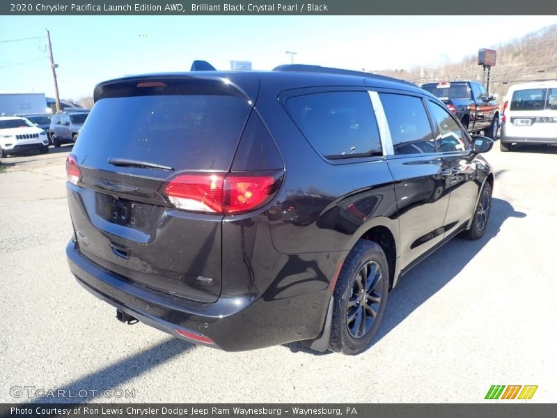 Brilliant Black Crystal Pearl / Black 2020 Chrysler Pacifica Launch Edition AWD