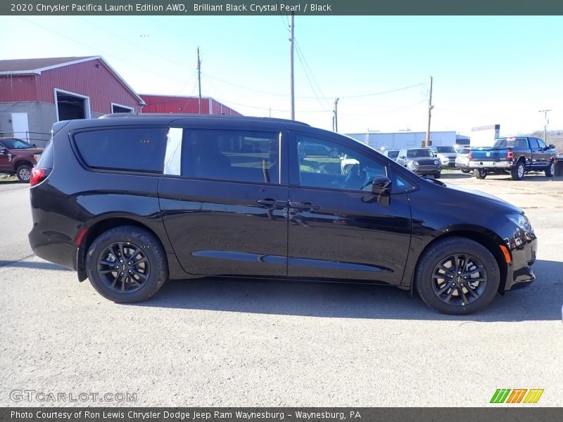 Brilliant Black Crystal Pearl / Black 2020 Chrysler Pacifica Launch Edition AWD