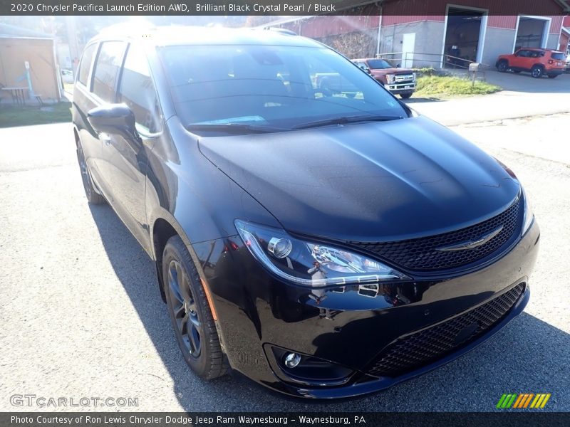 Brilliant Black Crystal Pearl / Black 2020 Chrysler Pacifica Launch Edition AWD