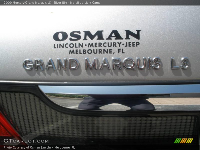 Silver Birch Metallic / Light Camel 2009 Mercury Grand Marquis LS
