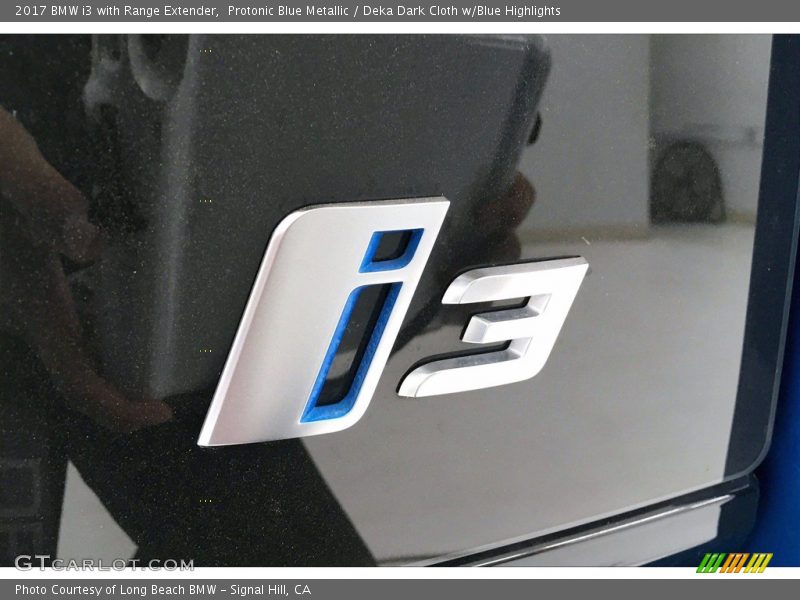 Protonic Blue Metallic / Deka Dark Cloth w/Blue Highlights 2017 BMW i3 with Range Extender