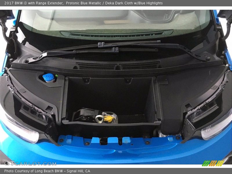 Protonic Blue Metallic / Deka Dark Cloth w/Blue Highlights 2017 BMW i3 with Range Extender