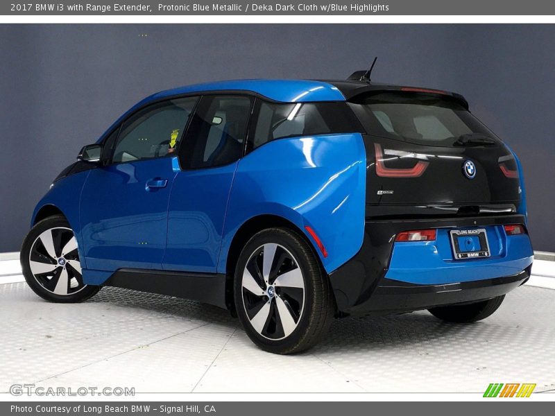 Protonic Blue Metallic / Deka Dark Cloth w/Blue Highlights 2017 BMW i3 with Range Extender