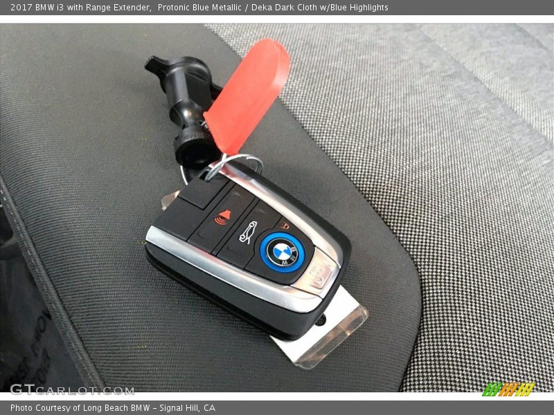 Protonic Blue Metallic / Deka Dark Cloth w/Blue Highlights 2017 BMW i3 with Range Extender