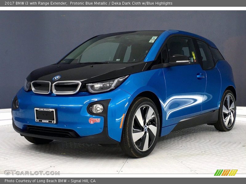 Protonic Blue Metallic / Deka Dark Cloth w/Blue Highlights 2017 BMW i3 with Range Extender