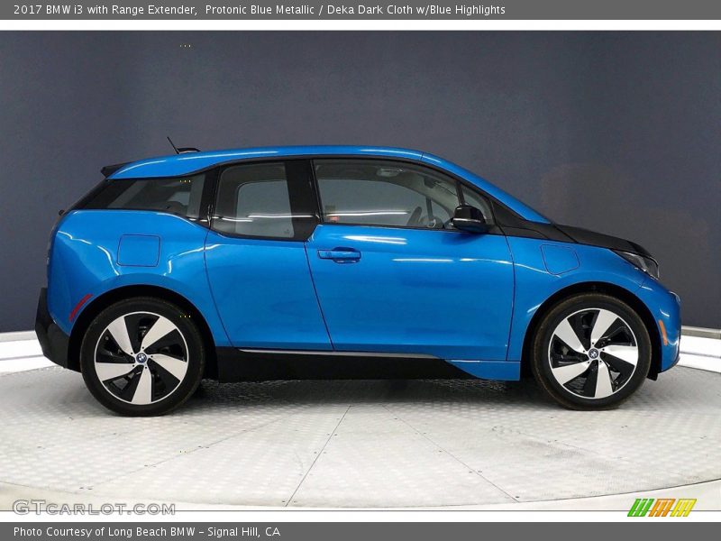 Protonic Blue Metallic / Deka Dark Cloth w/Blue Highlights 2017 BMW i3 with Range Extender
