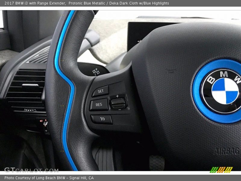 Protonic Blue Metallic / Deka Dark Cloth w/Blue Highlights 2017 BMW i3 with Range Extender