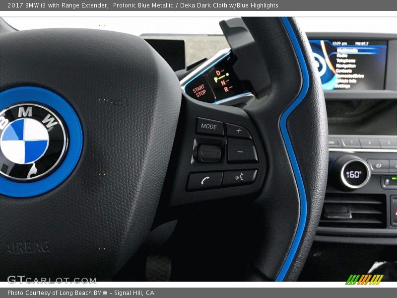 Protonic Blue Metallic / Deka Dark Cloth w/Blue Highlights 2017 BMW i3 with Range Extender