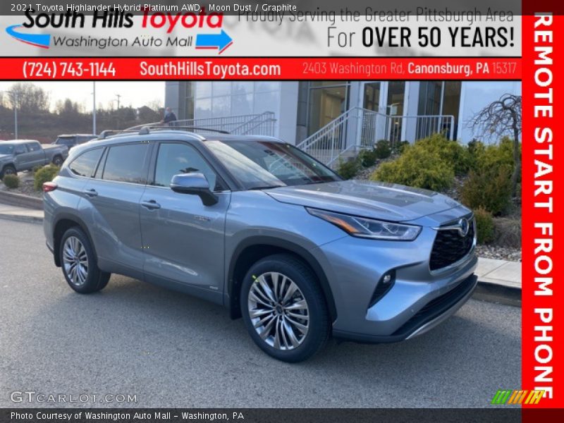 Moon Dust / Graphite 2021 Toyota Highlander Hybrid Platinum AWD