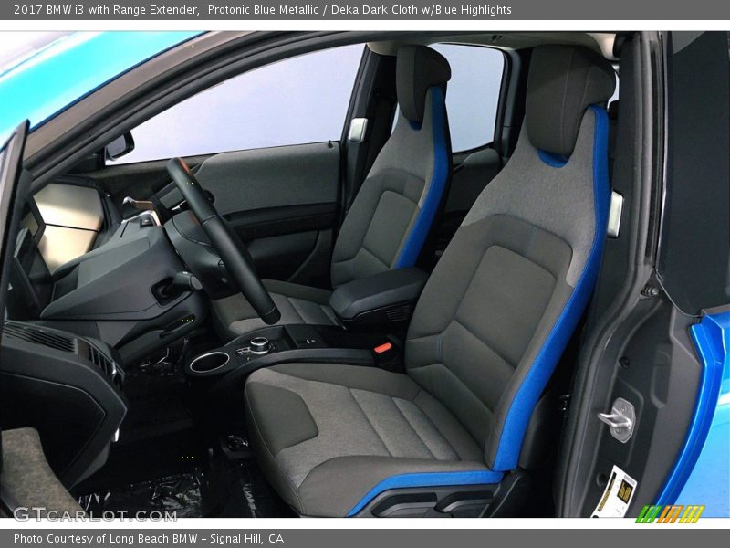 Protonic Blue Metallic / Deka Dark Cloth w/Blue Highlights 2017 BMW i3 with Range Extender