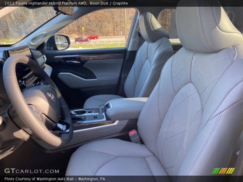 Front Seat of 2021 Highlander Hybrid Platinum AWD
