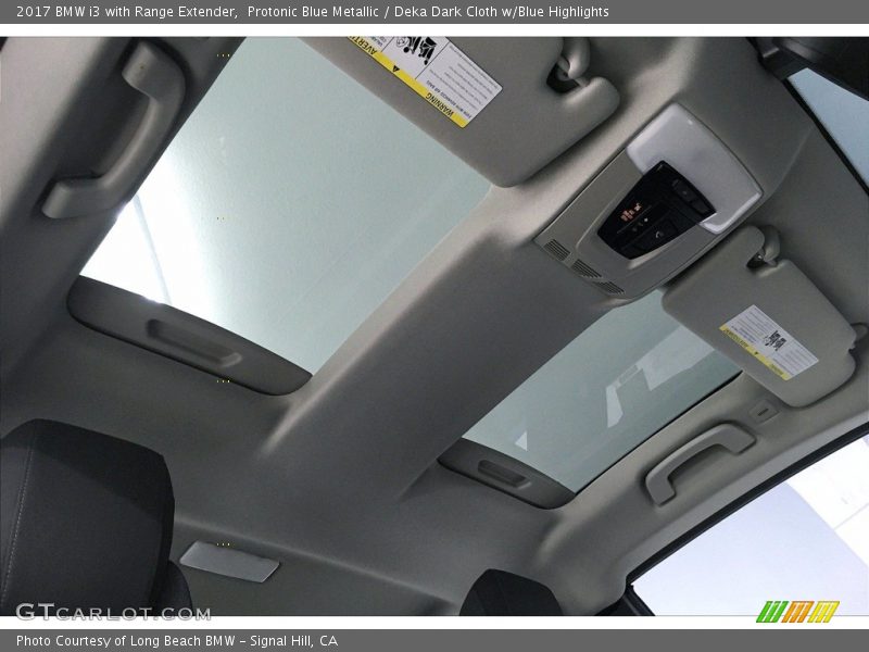 Protonic Blue Metallic / Deka Dark Cloth w/Blue Highlights 2017 BMW i3 with Range Extender