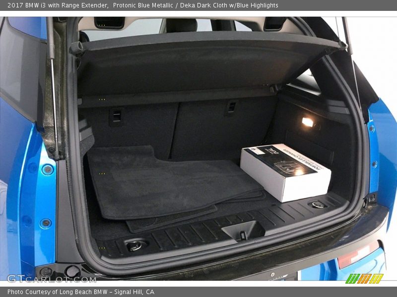 Protonic Blue Metallic / Deka Dark Cloth w/Blue Highlights 2017 BMW i3 with Range Extender