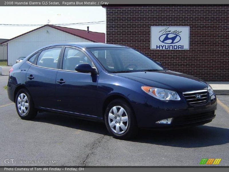 Regatta Blue Metallic / Gray 2008 Hyundai Elantra GLS Sedan