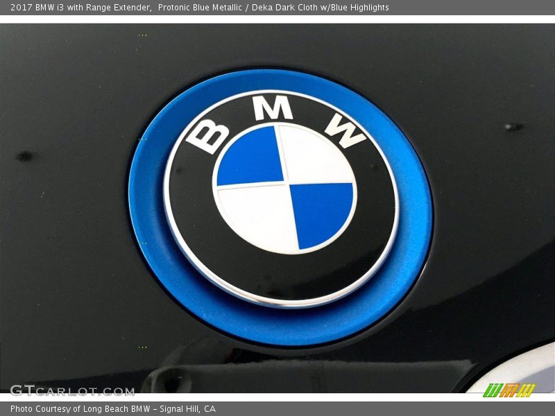Protonic Blue Metallic / Deka Dark Cloth w/Blue Highlights 2017 BMW i3 with Range Extender