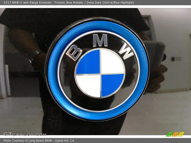 Protonic Blue Metallic / Deka Dark Cloth w/Blue Highlights 2017 BMW i3 with Range Extender