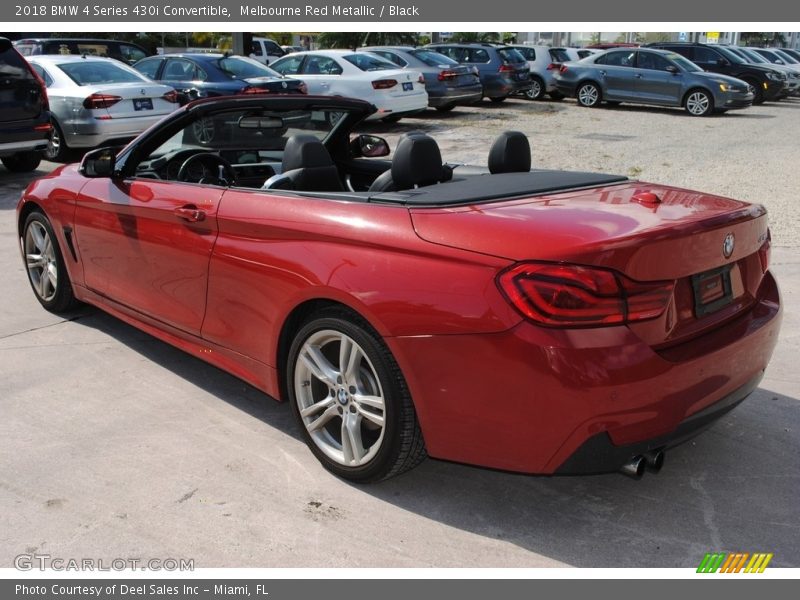 Melbourne Red Metallic / Black 2018 BMW 4 Series 430i Convertible