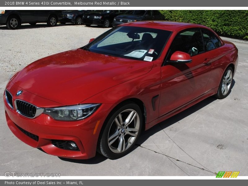 Melbourne Red Metallic / Black 2018 BMW 4 Series 430i Convertible