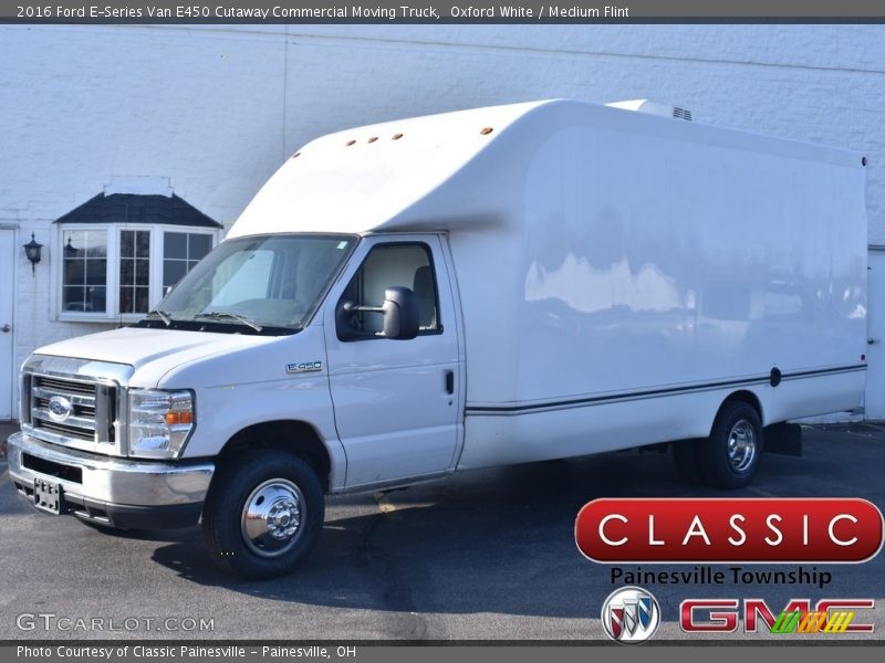 Oxford White / Medium Flint 2016 Ford E-Series Van E450 Cutaway Commercial Moving Truck