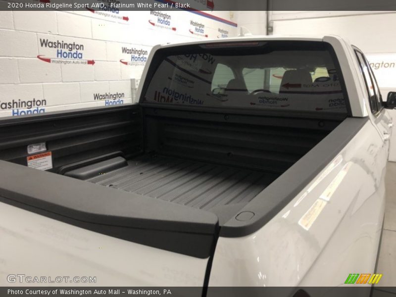 Platinum White Pearl / Black 2020 Honda Ridgeline Sport AWD