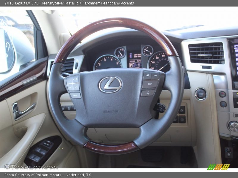 Merury Silver Metallic / Parchment/Mahogany Accents 2013 Lexus LX 570