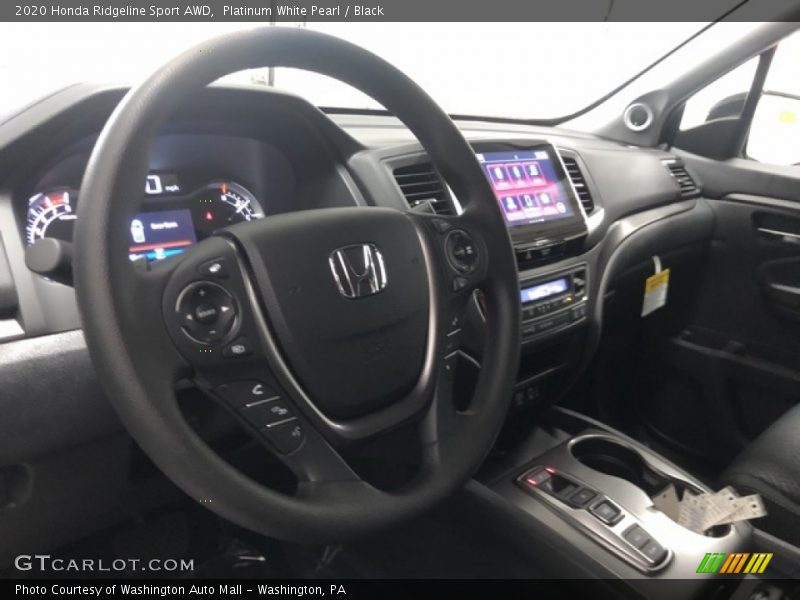 Platinum White Pearl / Black 2020 Honda Ridgeline Sport AWD