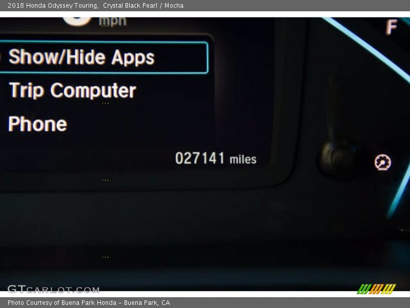 Crystal Black Pearl / Mocha 2018 Honda Odyssey Touring