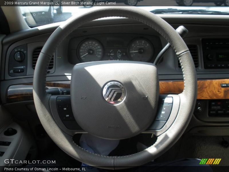 Silver Birch Metallic / Light Camel 2009 Mercury Grand Marquis LS
