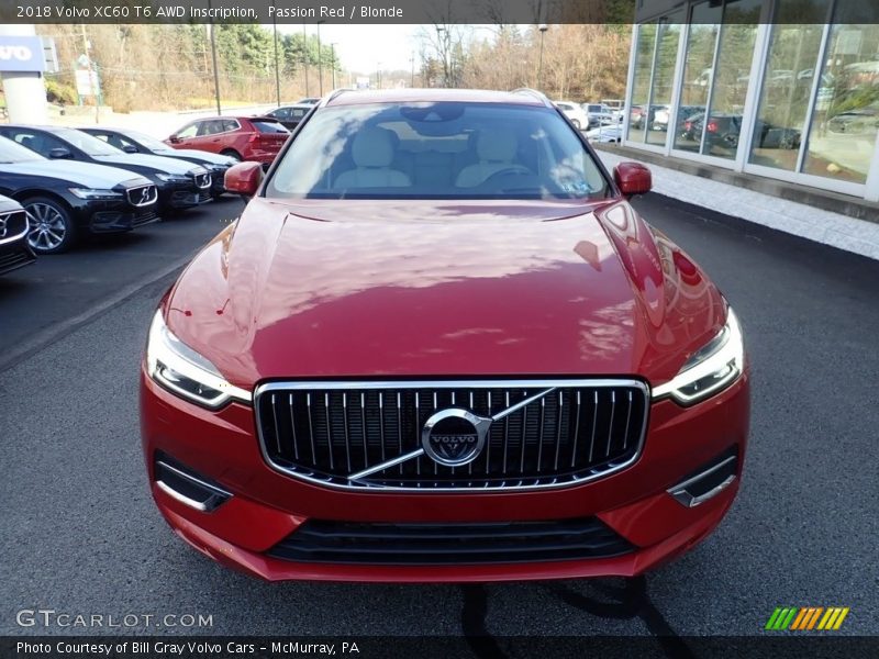 Passion Red / Blonde 2018 Volvo XC60 T6 AWD Inscription