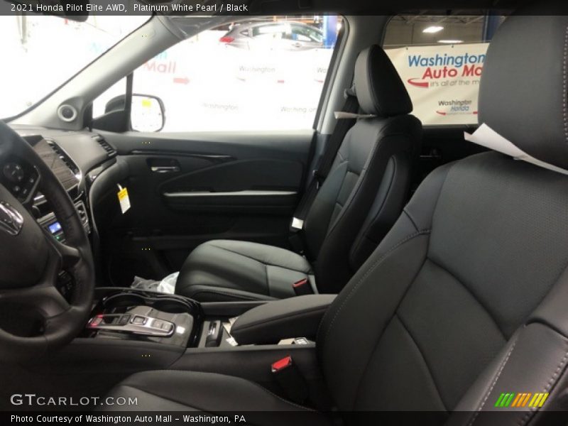 Platinum White Pearl / Black 2021 Honda Pilot Elite AWD
