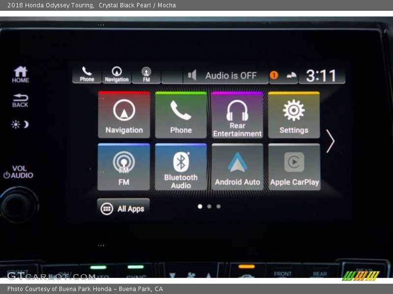 Crystal Black Pearl / Mocha 2018 Honda Odyssey Touring