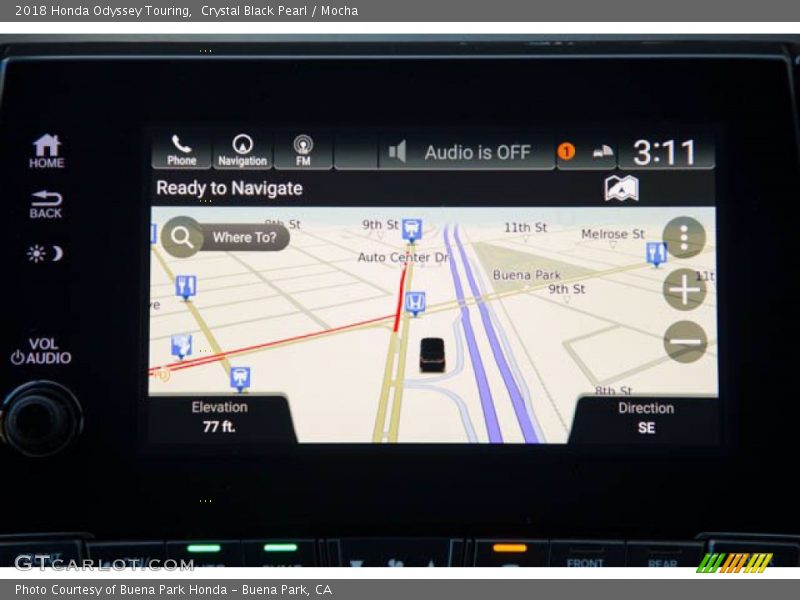 Crystal Black Pearl / Mocha 2018 Honda Odyssey Touring