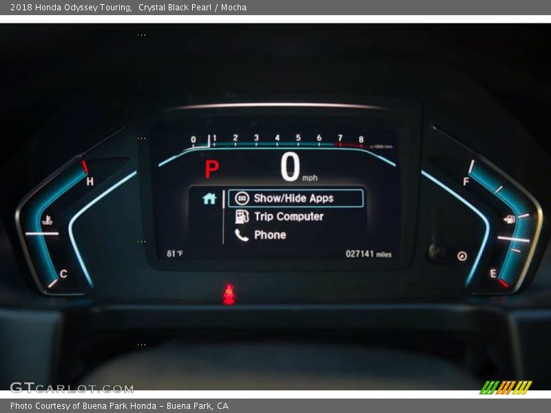 Crystal Black Pearl / Mocha 2018 Honda Odyssey Touring
