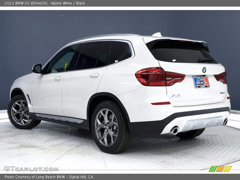 Alpine White / Black 2021 BMW X3 sDrive30i