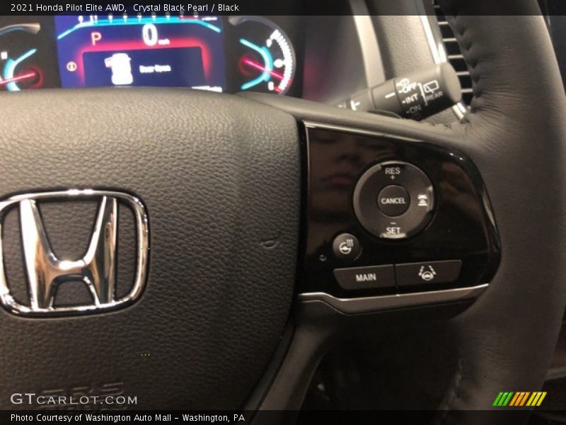 Crystal Black Pearl / Black 2021 Honda Pilot Elite AWD