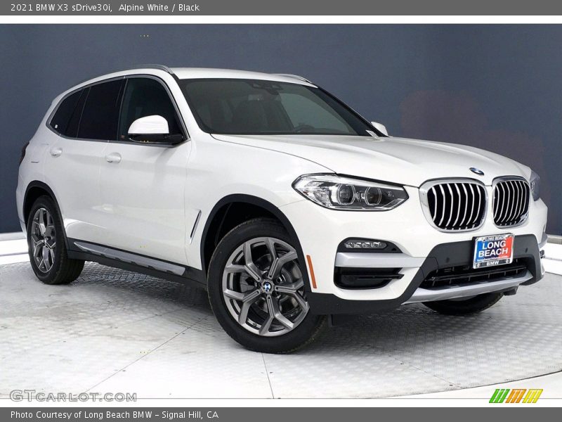 Alpine White / Black 2021 BMW X3 sDrive30i