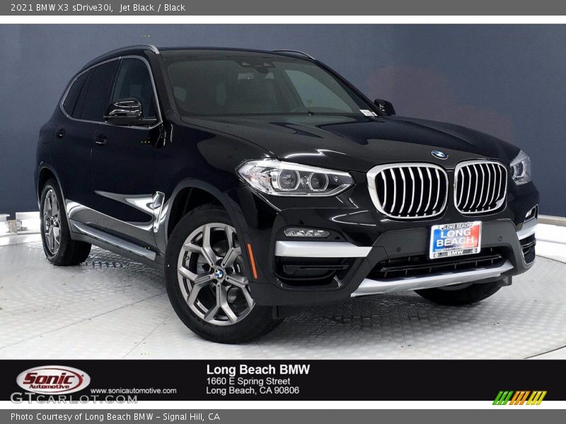 Jet Black / Black 2021 BMW X3 sDrive30i