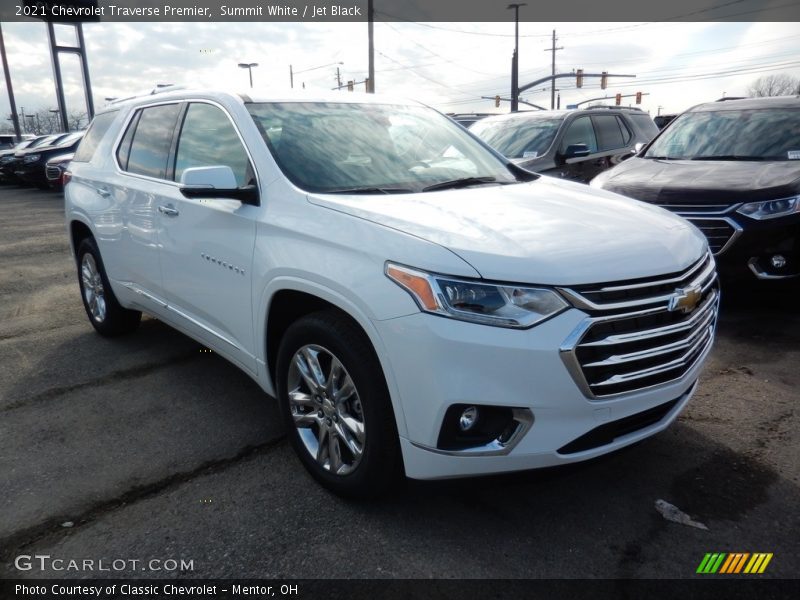 Summit White / Jet Black 2021 Chevrolet Traverse Premier