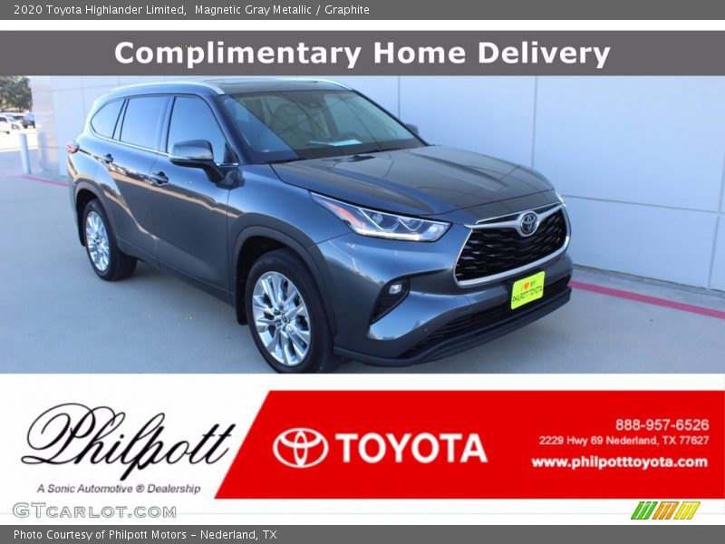 Magnetic Gray Metallic / Graphite 2020 Toyota Highlander Limited