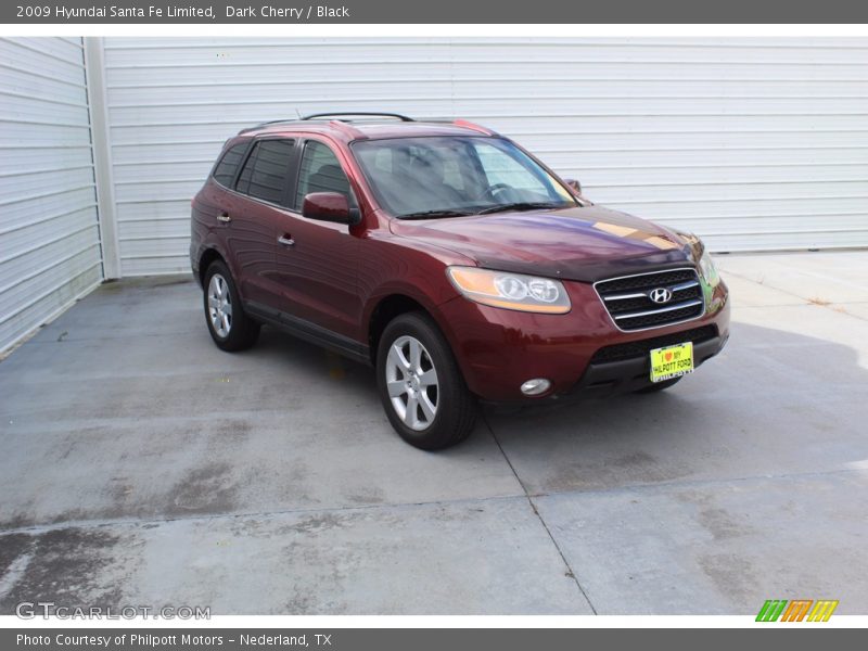Dark Cherry / Black 2009 Hyundai Santa Fe Limited