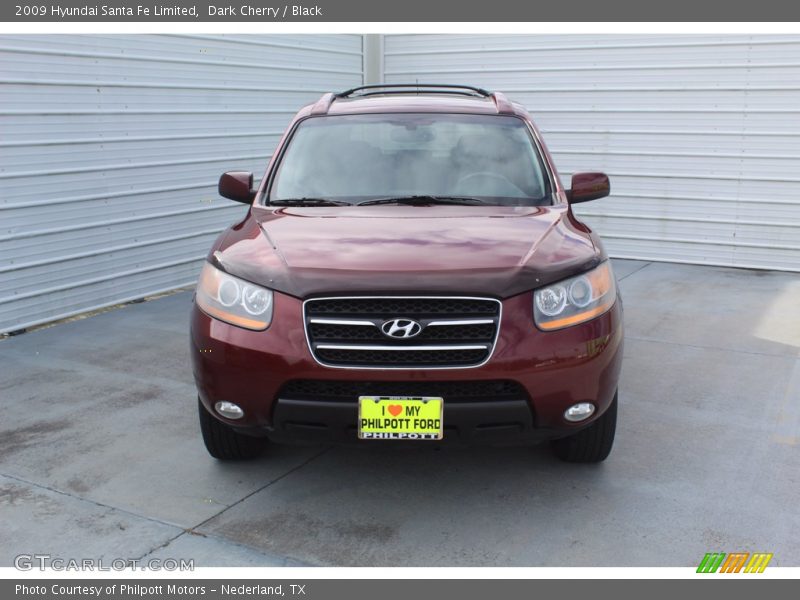 Dark Cherry / Black 2009 Hyundai Santa Fe Limited