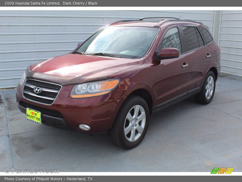 Dark Cherry / Black 2009 Hyundai Santa Fe Limited