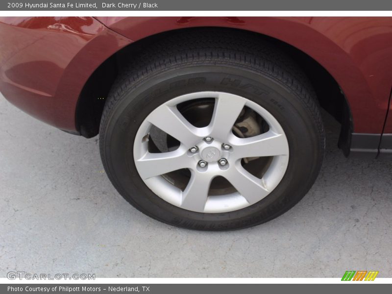 Dark Cherry / Black 2009 Hyundai Santa Fe Limited