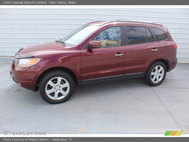 Dark Cherry / Black 2009 Hyundai Santa Fe Limited