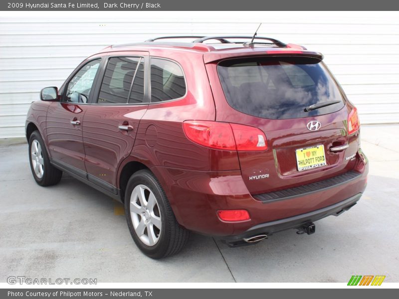 Dark Cherry / Black 2009 Hyundai Santa Fe Limited