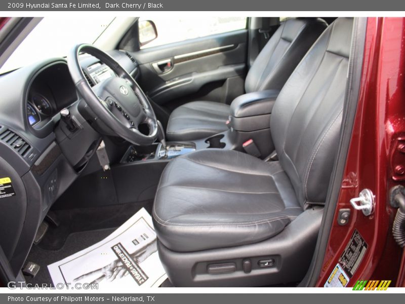 Dark Cherry / Black 2009 Hyundai Santa Fe Limited