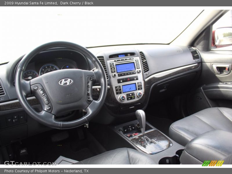 Dark Cherry / Black 2009 Hyundai Santa Fe Limited
