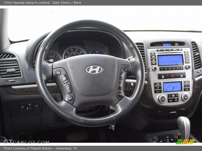 Dark Cherry / Black 2009 Hyundai Santa Fe Limited