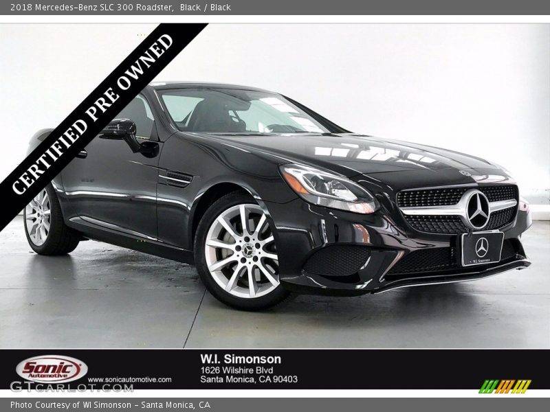 Black / Black 2018 Mercedes-Benz SLC 300 Roadster